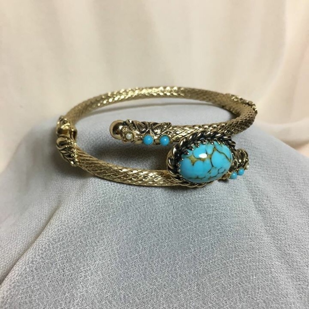 Vintage Whiting & Davis serpent bracelet.